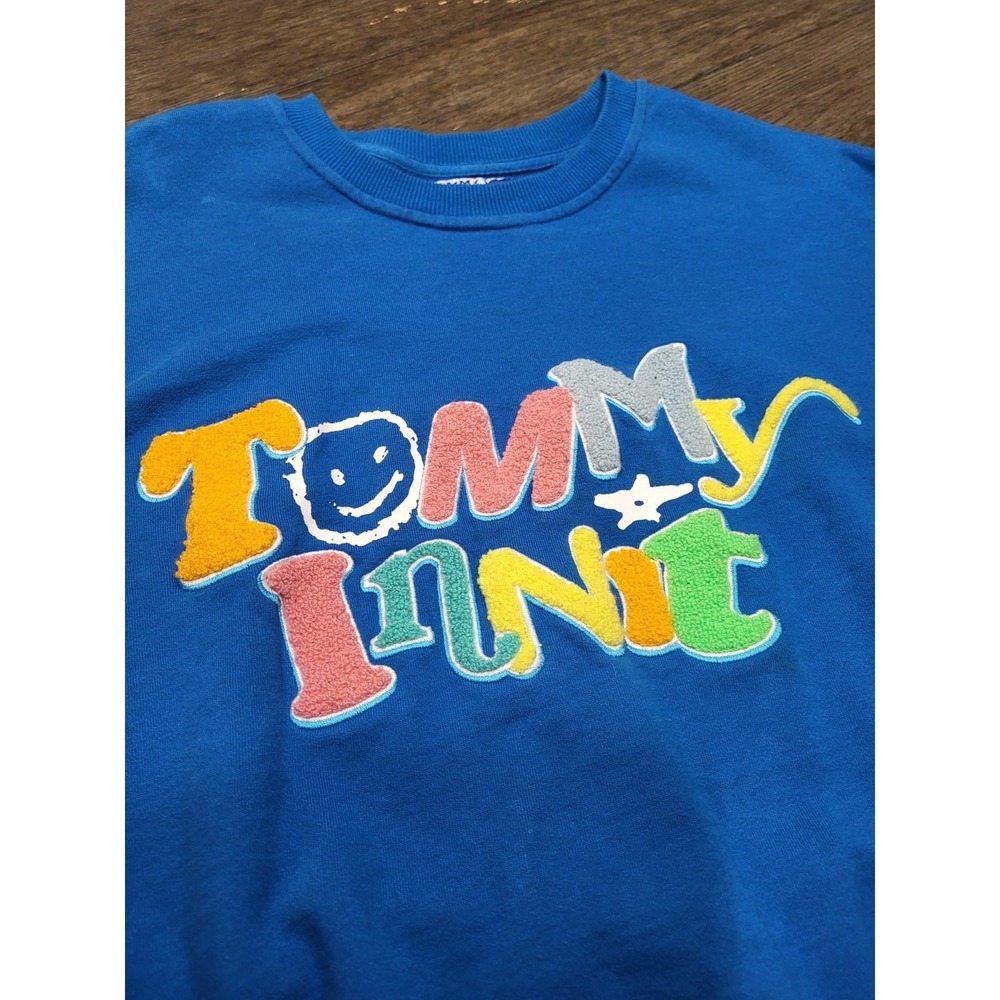 Med - TommyInnit Limited Edition Merch Crewneck Sweatshirt Blue‎ - Tommy Innit